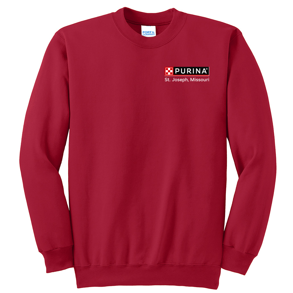 Nestle St Joseph Unisex Essential Fleece Crewneck Sweatshirt-Red