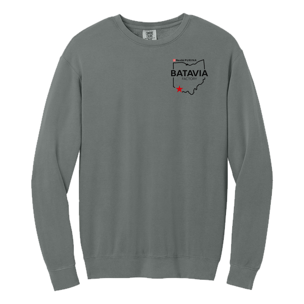 Nestle Batavia Comfort Colors Lightweight Crewneck Sweatshirt-Grey