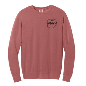 Nestle Batavia Comfort Colors Lightweight Crewneck Sweatshirt-Crimson