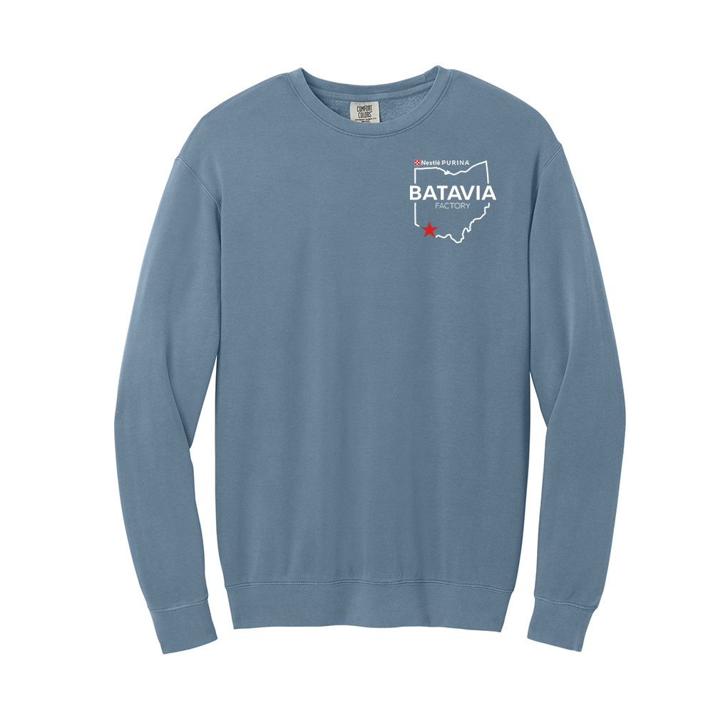Nestle Batavia Comfort Colors Lightweight Crewneck Sweatshirt-Blue Jean