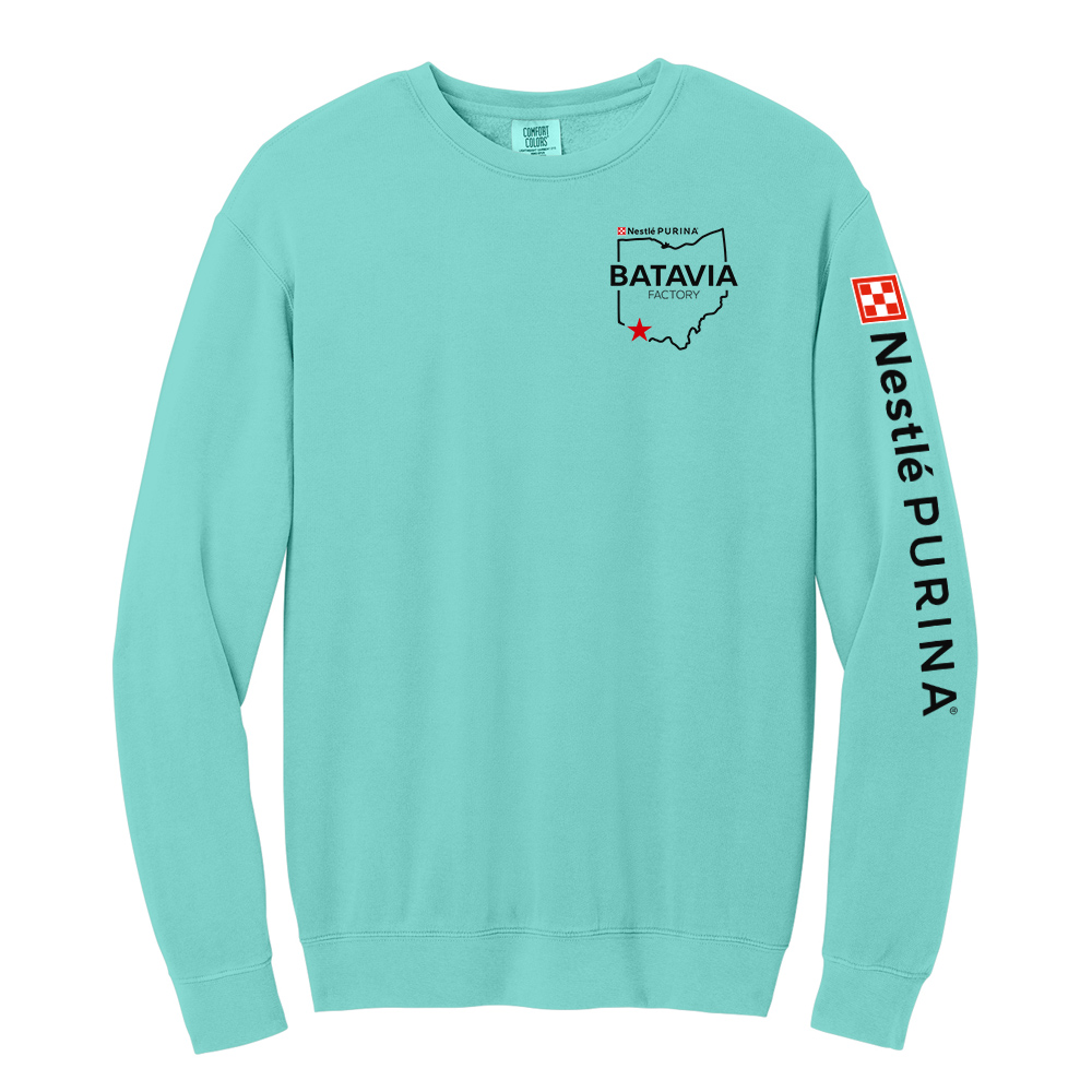 Nestle Batavia Comfort Colors Lightweight Crewneck Sweatshirt ChalkyMint
