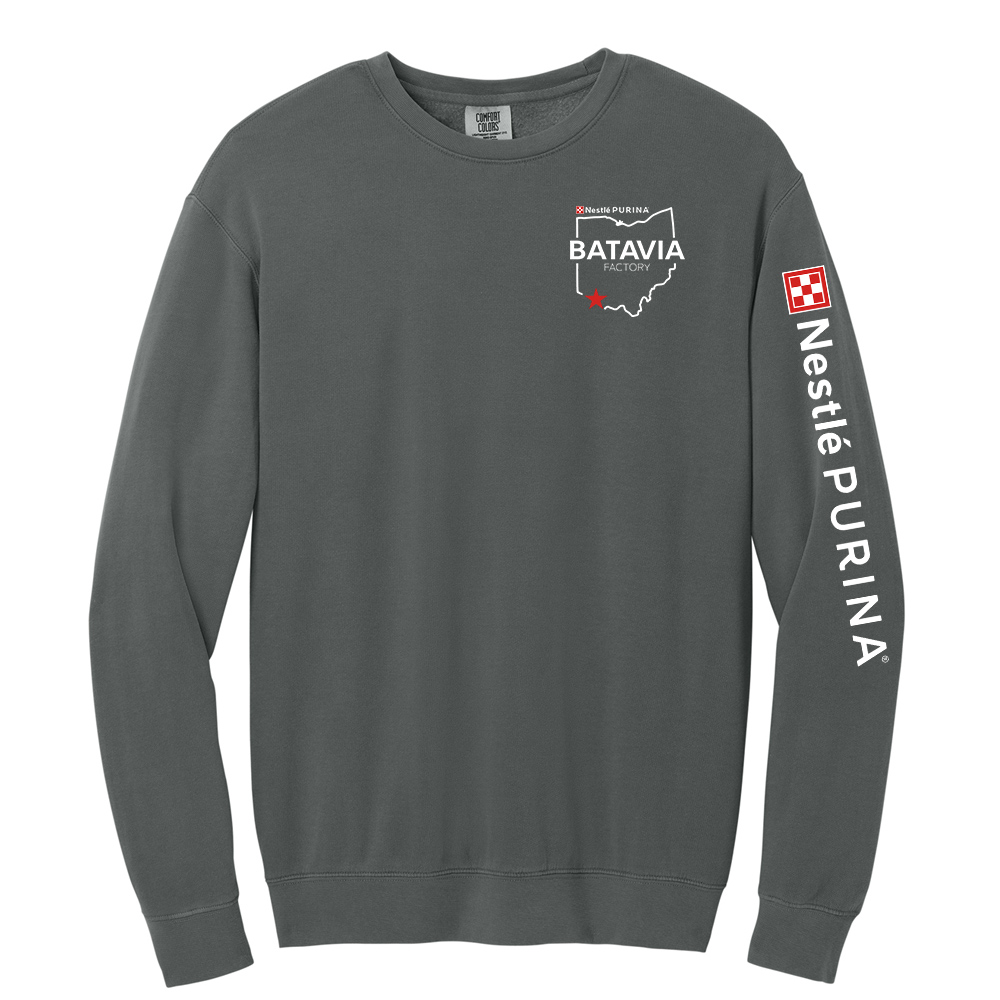 Nestle Batavia Comfort Colors Unisex Lightweight Crewneck Sweatshirt-Pepper
